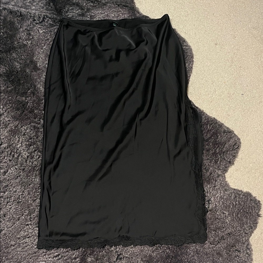 Wild Fable Black Midi Skirt